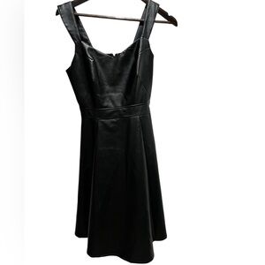Black faux leather dress. Size S